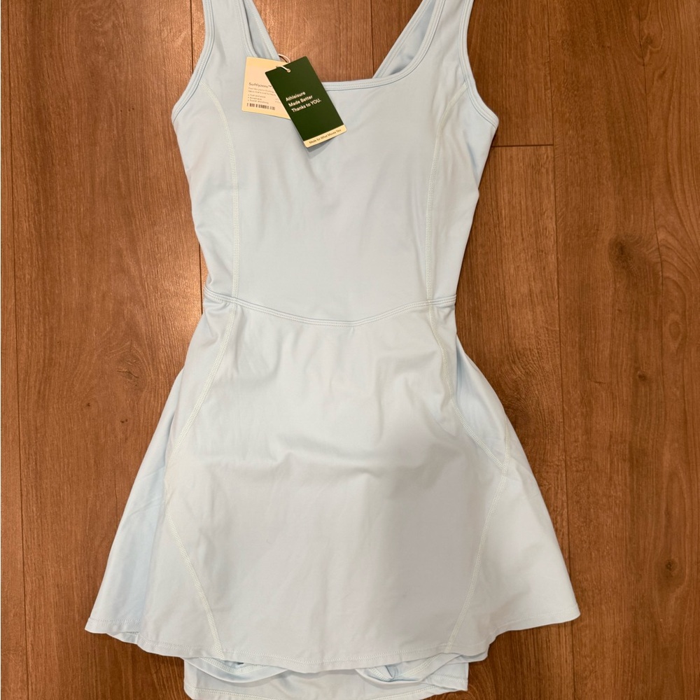 White Sleeveless Athletic Mini Sundress